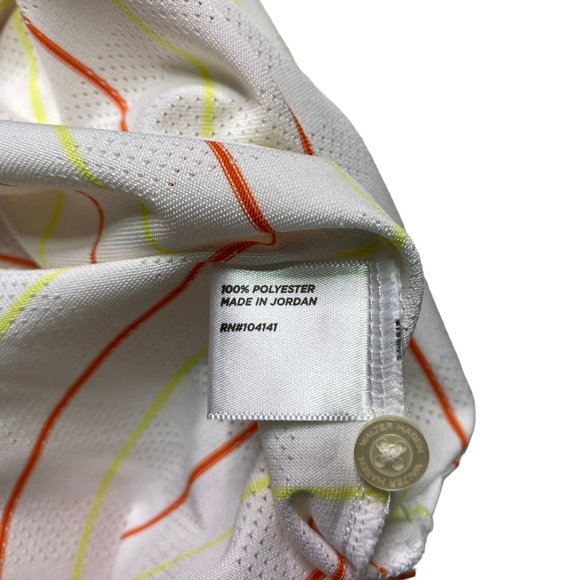 Walter Hagen Essentials Golf Polo Shirt Mens Size L White Striped Short Sleeve - Picture 6 of 8